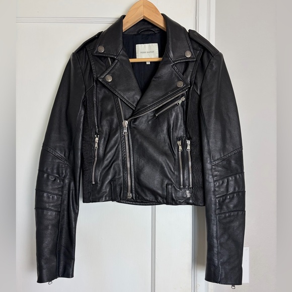 Pierre Balmain Jackets & Blazers - Pierre Balmain Leather Biker Jacket